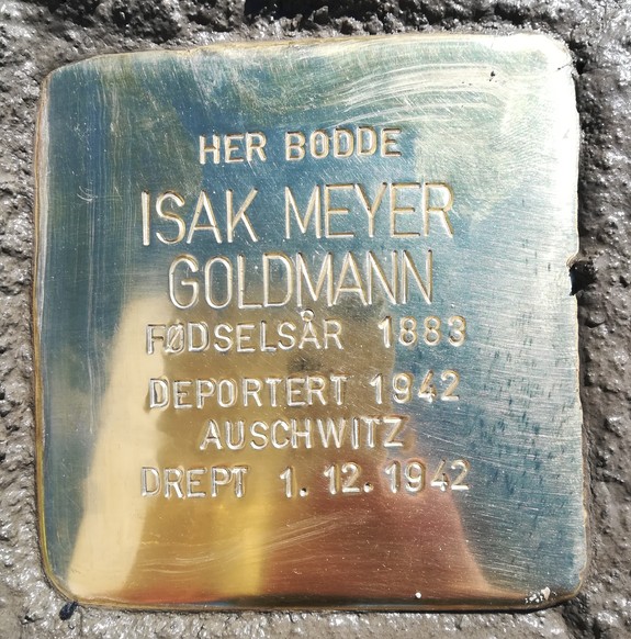 Isak Meyer Goldmanns snublestein i Hammerfest.